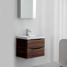 Ancona 600mm Wall Hung Vanity Rosewood Wood Grain - The Blue Space