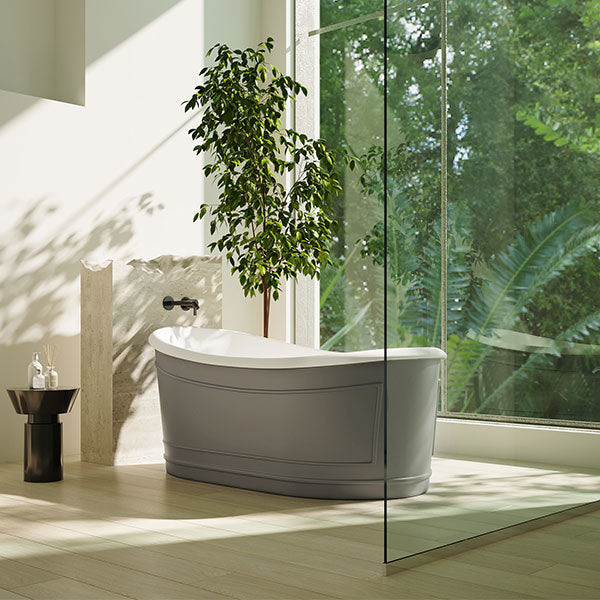 BelBagno Ritz Free Standing Bath 1676mm Matte Grey - Online at The Blue Space