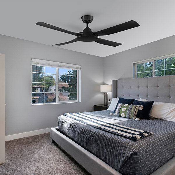 Eglo Bondi 52" 132cm Ceiling Fan - Black - The Blue Space