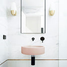 Nood Co Bowl Wall Hung Basin Blush Pink - The Blue Space