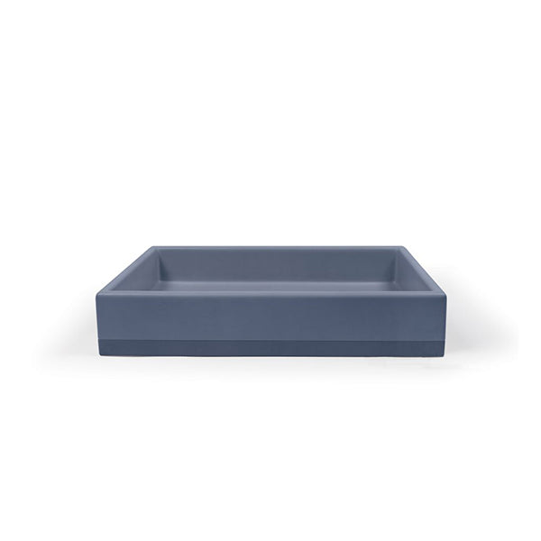 Nood Co Box Basin Two Tone Wall Hung Front View - The Blue Space