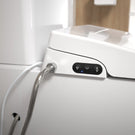 Caroma Electronic Bidet Seat connections close up view | The Blue Space