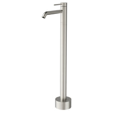 Caroma Liano II Freestanding Bath Filler Brushed Nickel - The Blue Space