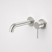 Caroma Liano II Lead Free Wall Basin/Bath Mixer Set Brushed Nickel