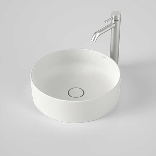 Caroma Liano II 400mm Round Above Counter Basin - Matte White - The Blue Space