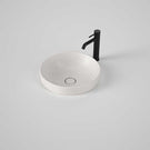 the blue space caroma liano ii 400mm round inset basin matte speckled