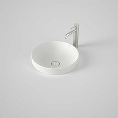 the blue space caroma liano ii 400mm round inset basin matte white