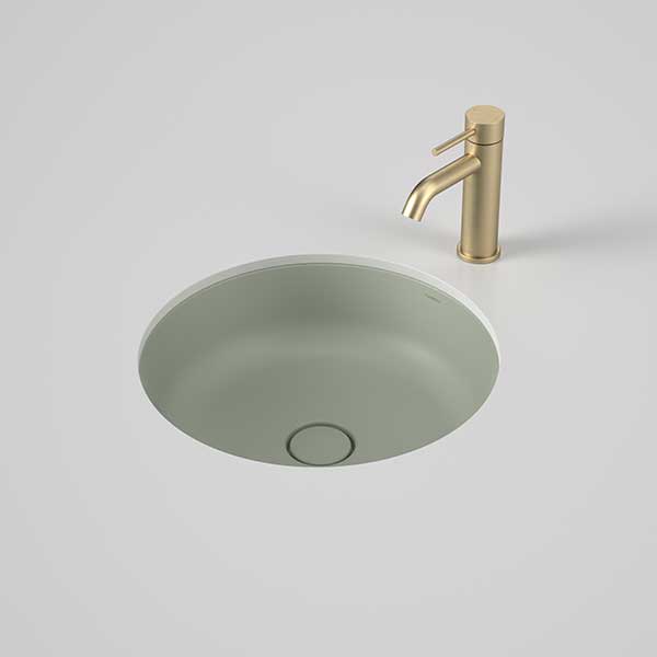 Caroma Liano II 440mm Round Under Counter Basin - Matte Green (Special Order) - The Blue Space