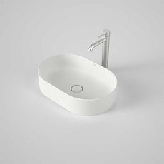 Caroma Liano II 530mm Pill Above Counter Basin - Matte White - The Blue Space