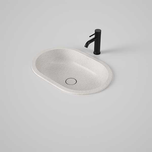 Caroma Liano II 580mm Pill Over Counter Basin - Matte Speckled (Special Order) - The Blue Space 