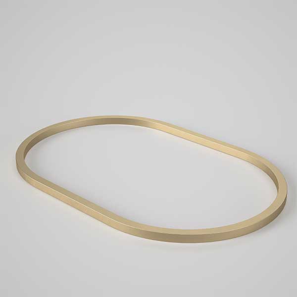 Caroma Liano II 600mm Pill Basin Dress Ring - PVD Brushed Brass - The Blue Space