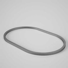 Caroma Liano II 600mm Pill Basin Dress Ring - PVD Brushed Gunmetal - The Blue Space