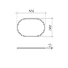 Caroma Liano II 600mm Pill Basin Dress Ring Technical Drawing - The Blue Space