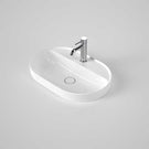 Caroma Liano II 600mm Pill Inset Basin With Tap Landing 1TH - White - The Blue Space