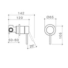 Caroma Liano II Bath/Shower Mixer Technical Drawing - The Blue Space