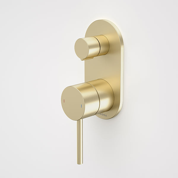 Caroma Liano II Bath/Shower Mixer with Diverter Brushed Brass - The Blue Space