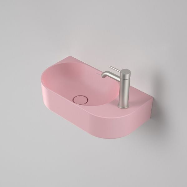 Caroma Liano II Hand Wall Basin 1TH - Matte Pink - The Blue Space