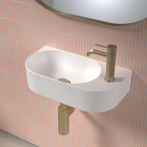 Caroma Liano II Hand Wall Basin Matte White