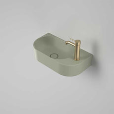 Caroma Liano II Hand Wall Basin 1TH - Matte Green - The Blue Space
