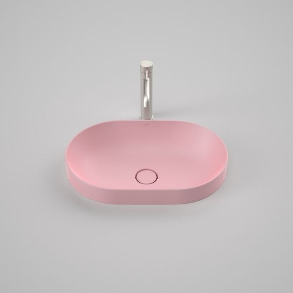 Caroma Liano II 530mm Pill Inset Basin - Matte Pink - The Blue Space