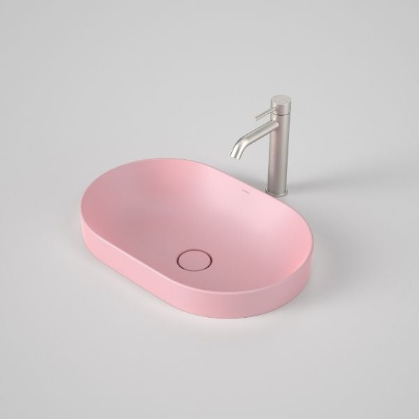Caroma Liano II 530mm Pill Inset Basin - Matte Pink - The Blue Space