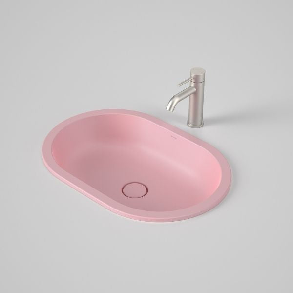 Caroma Liano II 580mm Pill Over Counter Basin - Matte Pink (Special Order) - The Blue Space 