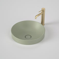Caroma Liano II 400mm Round Inset Basin - Matte Green - The Blue Space