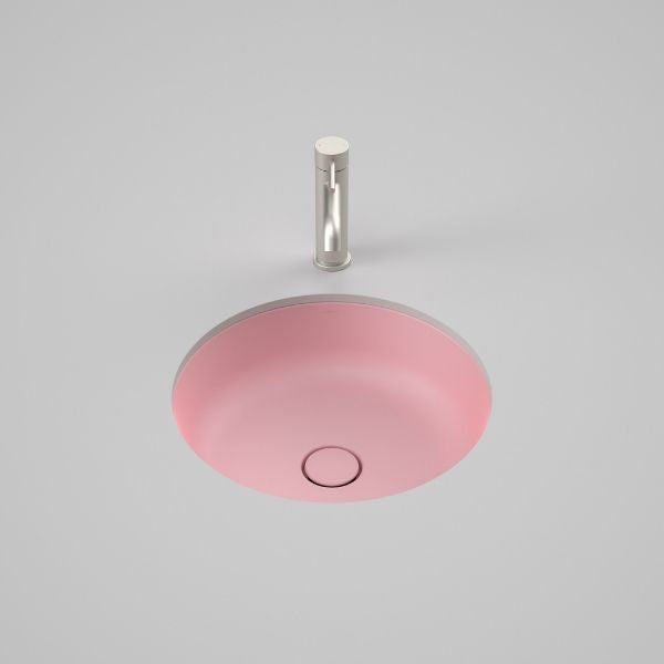 Caroma Liano II 440mm Round Under Counter Basin - Matte Pink (Special Order) Front - The Blue Space