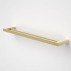 Caroma Luna Double Towel Rail Brushed Brass 630mm - The Blue Space