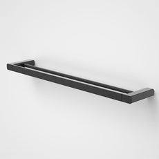 Caroma Luna Double Towel Rail Satin Black 630mm at The Blue Space