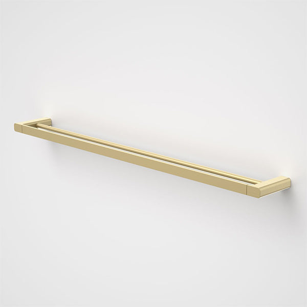 Caroma Luna Double Towel Rail Brushed Brass 930mm - The Blue Space