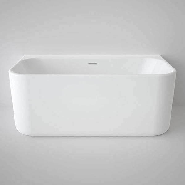 Caroma Contemporary Luna Freestanding Back To Wall Small Rectangle Bath 1400mm White - The Blue Space