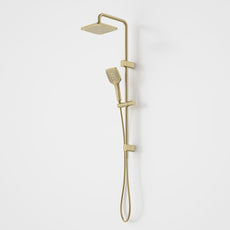 Caroma Luna Multifunction Rail Shower with Overhead Brushed Brass - The Blue Space