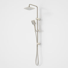 Caroma Luna Multifunction Rail Shower with Overhead Brushed Nickel - The Blue Space