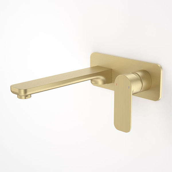 Caroma Luna Wall Basin/Bath Mixer Tap Brushed Brass at The Blue Space