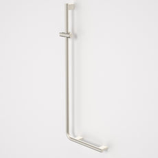 Caroma Opal Support Shower Rail 90 Degree Angled - Brushed Nickel - The Blue Space