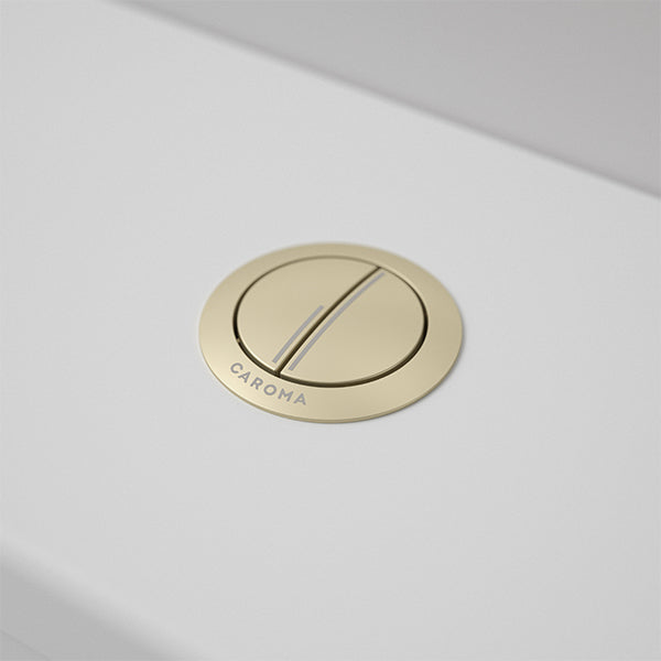 Caroma Urbane II Cistern Flush Button Brushed Brass - The Blue Space