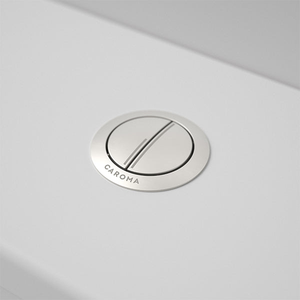 Caroma Urbane II Cistern Flush Button Brushed Nickel - The Blue Space