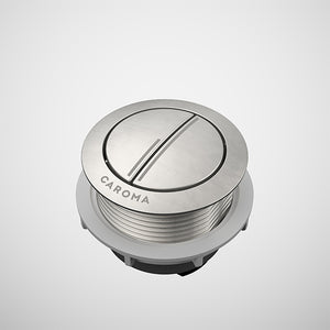 Caroma Cistern Flush Button Round Metal - Brushed Nickel