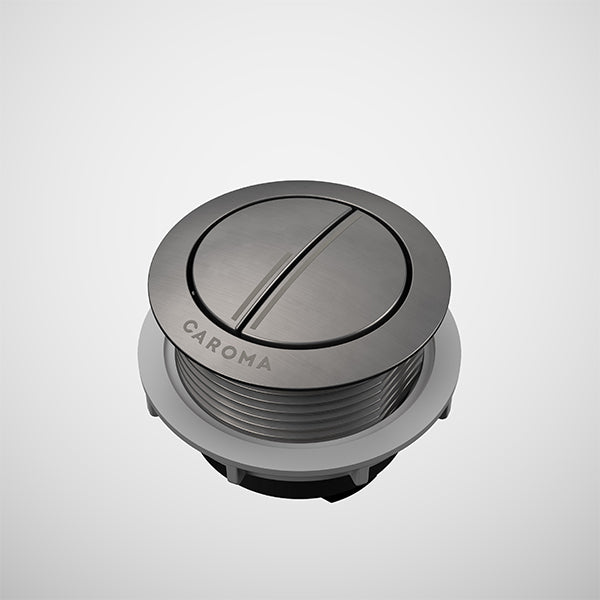 Caroma Cistern Flush Button Round Metal - Gunmetal