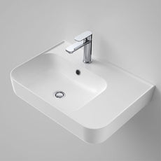 Caroma Tribute Rectangle Wall Basin Right Hand Shelf 600mm - The Blue Space