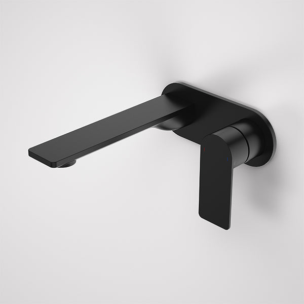 Caroma Urbane II 180mm Lead Free Wall Basin/Bath Mixer Round Matte Black