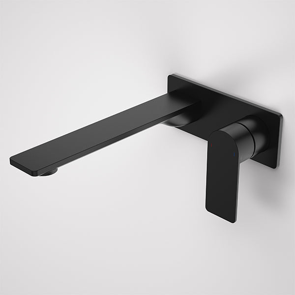 Caroma Urbane II 220mm Lead Free Wall Basin/Bath Mixer Rectangle Matte Black