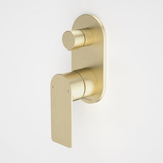 Caroma Urbane II Bath/Shower Mixer with Diverter Round Brushed Brass - The Blue Space