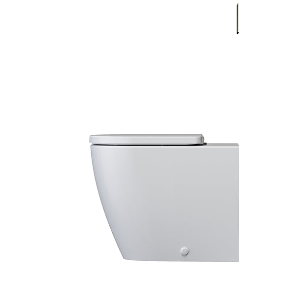 Caroma Urbane II Cleanflush Wall Faced Invisi Series II Toilet Suite Side Profile - The Blue Space 