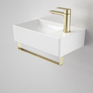 Caroma Urbane II Hand Wall Basin Integrated Rail Brushed Brass - The Blue Space