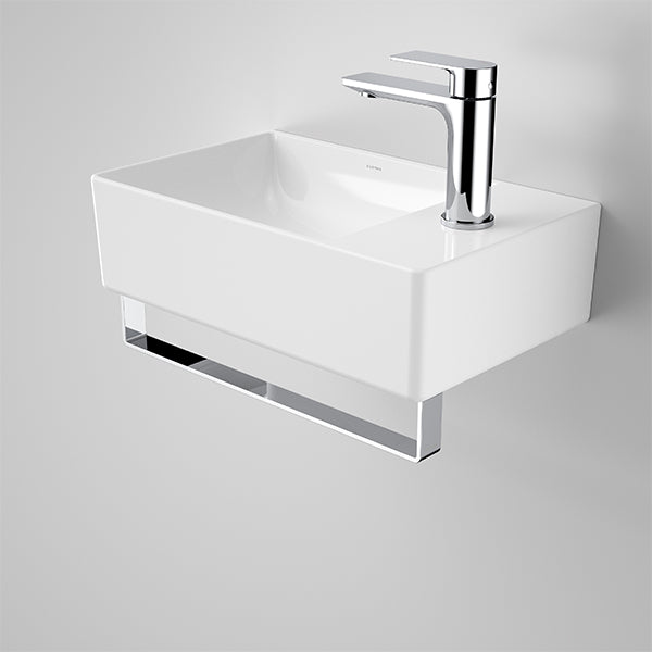 Caroma Urbane II Hand Wall Basin Integrated Rail Chrome - The Blue Space
