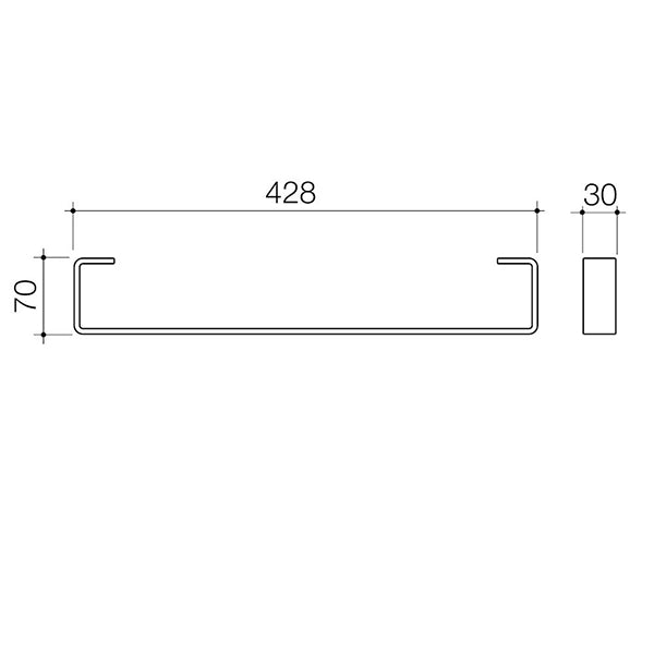 Caroma Urbane II Hand Wall Basin Integrated Rail Chrome