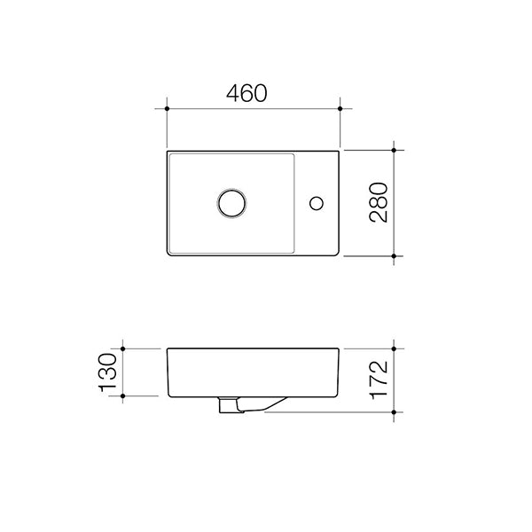 Caroma Urbane II Hand Wall Basin