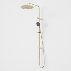 Caroma Urbane II Rail Shower 300mm Overhead Brushed Brass - The Blue Space